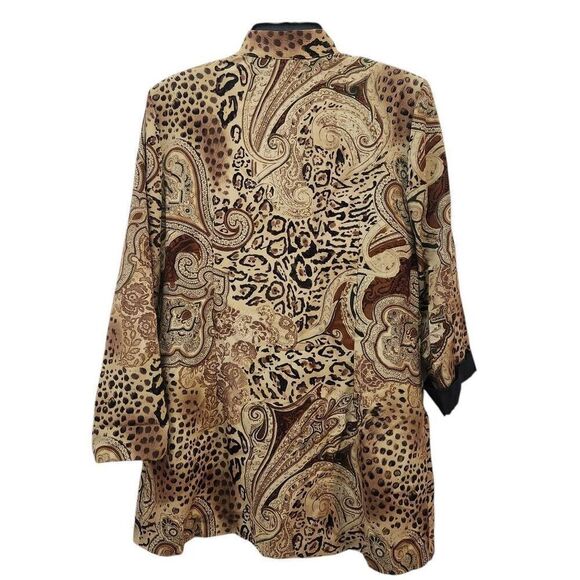 Vintage BFA Classics animal print paisley Asian inspired style jacket Size 14 - Picture 4 of 6